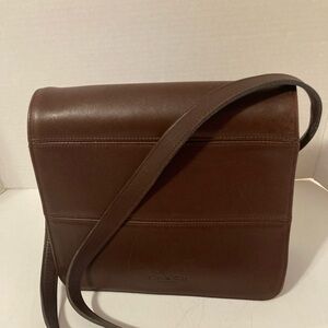 Coach Dark Brown Leather Tribeca Vintage Shoulder Bag